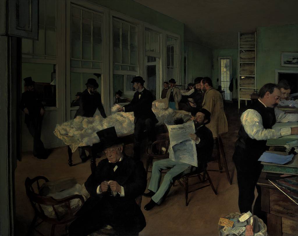 Le Bureau de coton à la Nouvelle-Orléans, œuvre d’Edgar Degas