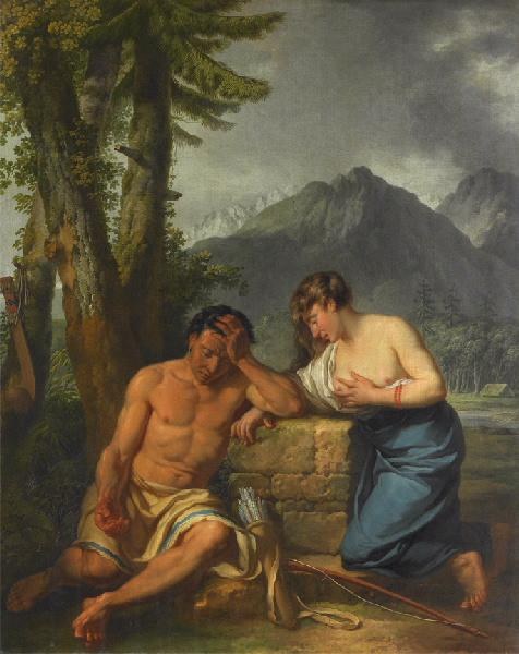 Indiens du Canada sur la tombe de leur enfant, 1781